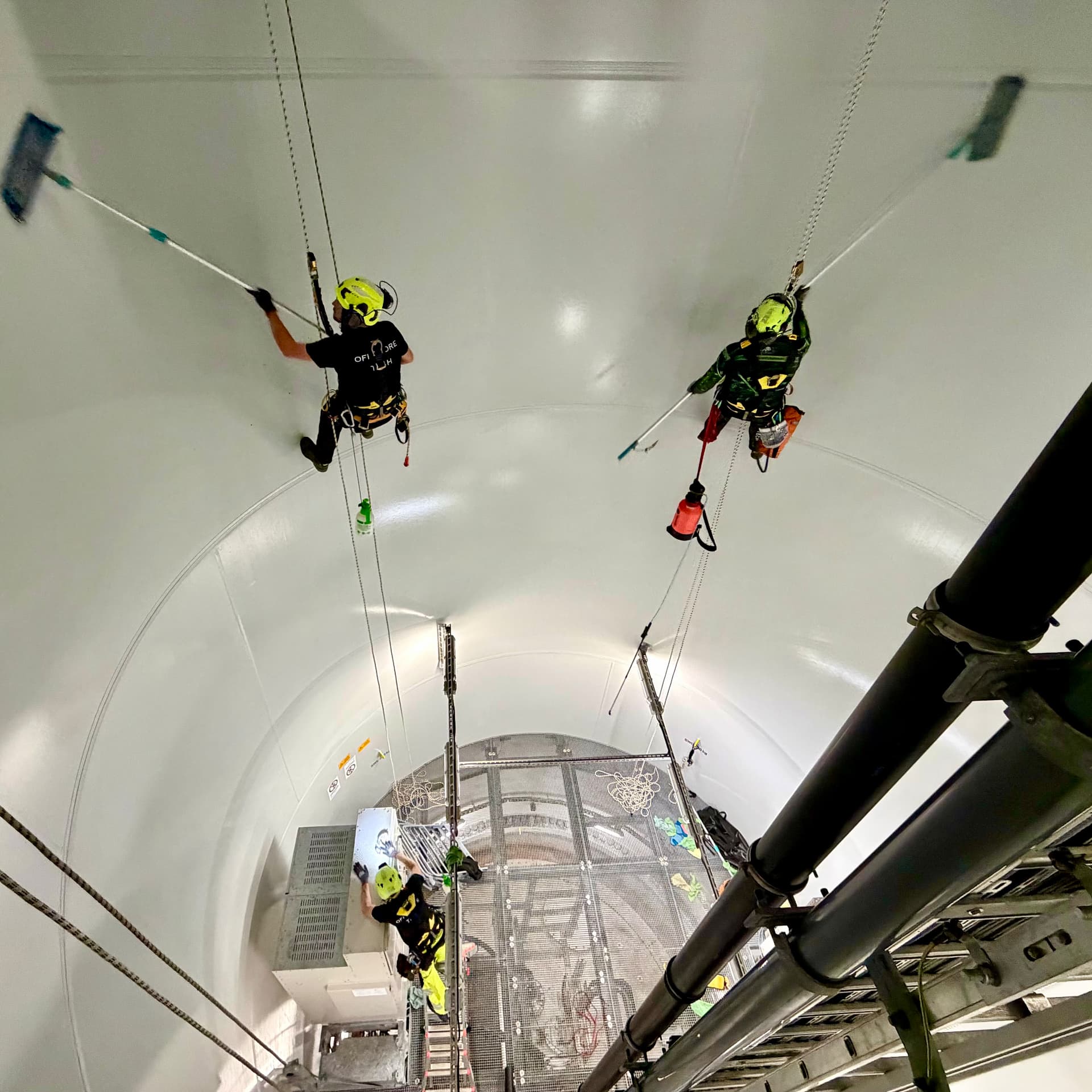Offshore rope access.